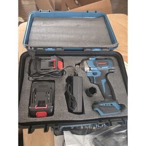 ONEVAN 1/2" 1200N·m Brushless Cordless Impact Wrench 2 Batteries And Attachments